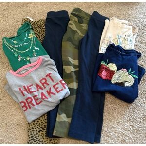 Crewcuts by J Crew Girls Clothing Lot of 8 Size 4-5 Leggings Shirts Mixed